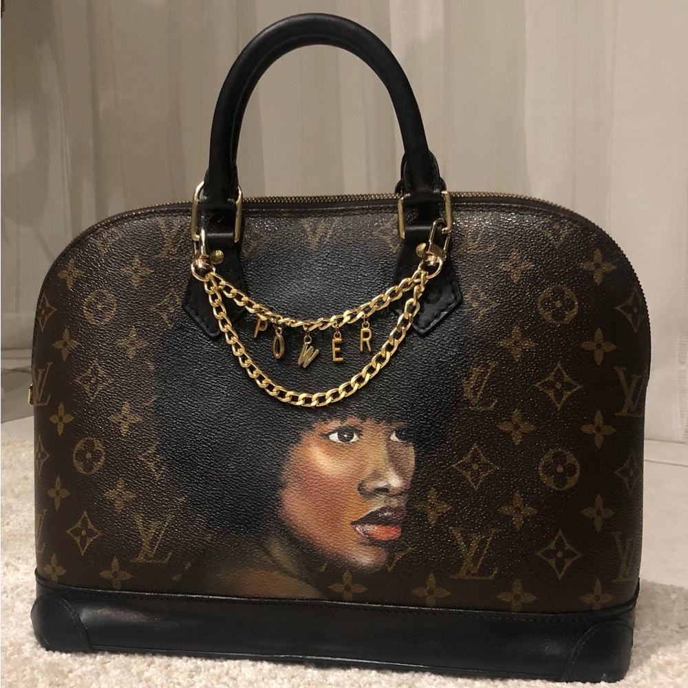 SOLD via Facebook group Custom Hand painted LV Alma PM